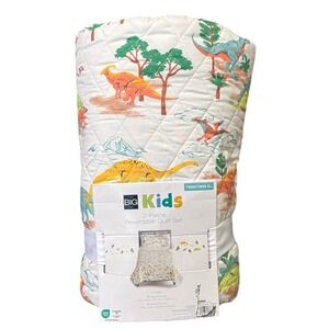 The Big One Kids Dinosaur 2 Piece Reversible Quilt Set Twin/ Twin XL NWT